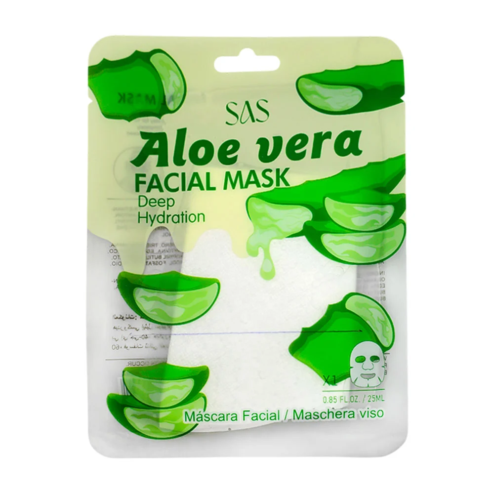 1pza Mascarilla limpiadora sas con extracto de aloe vera, 25ml / sah2…