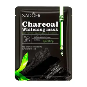 Mascarilla facial con carbón activado para limpiar y blanquear la pie…