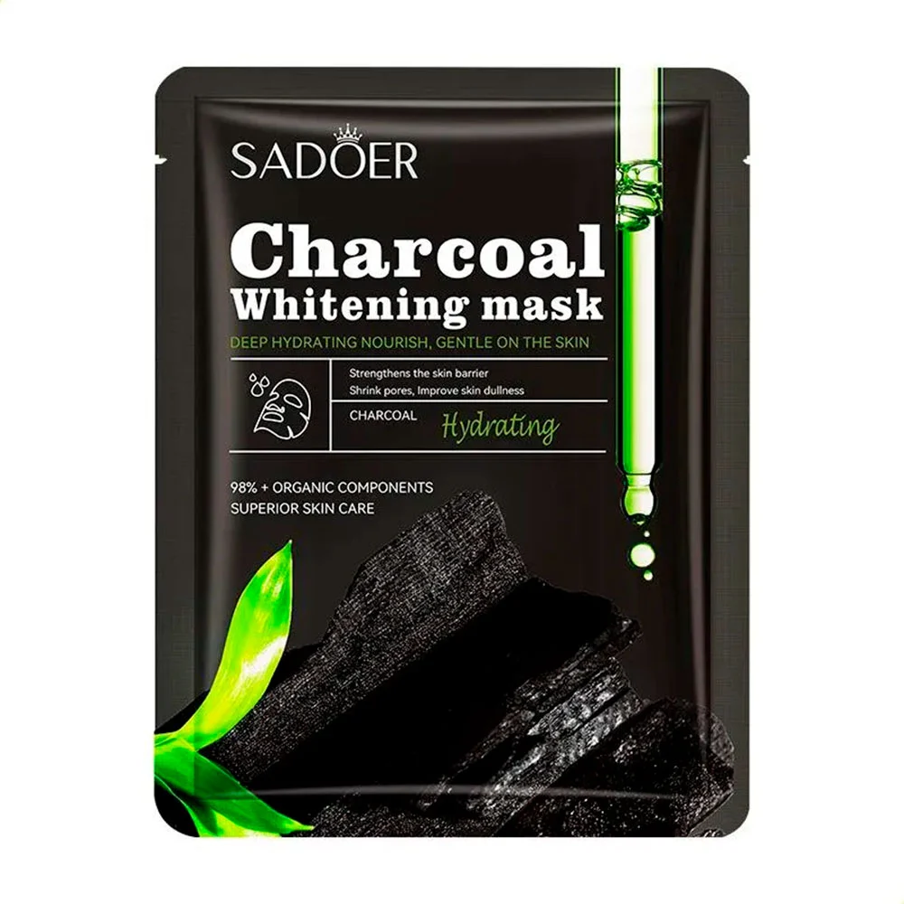Mascarilla facial con carbón activado para limpiar y blanquear la pie…