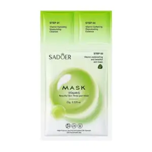 Mascarilla facial sadoer reparadora de 3 pasos con extracto de vitami…