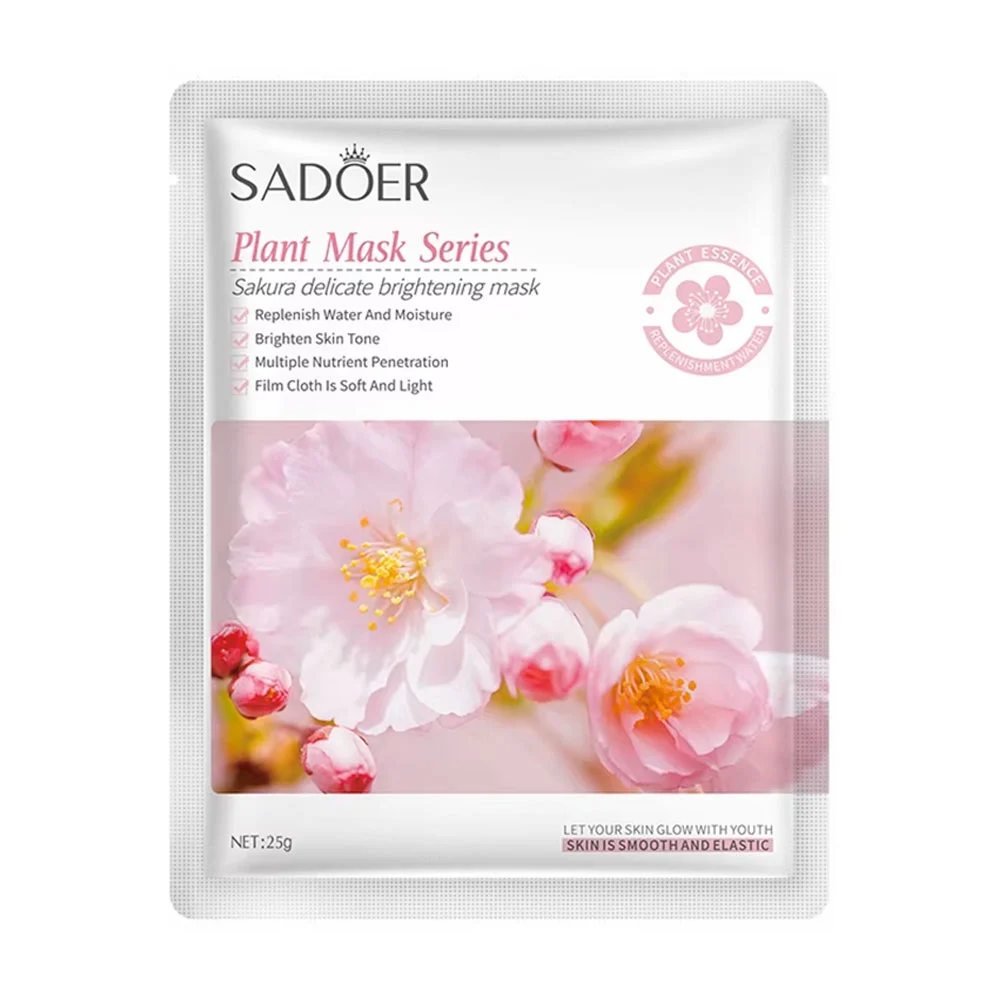 1pz mascarilla facial con flor de cerezo para dar brillo y suavidad, …