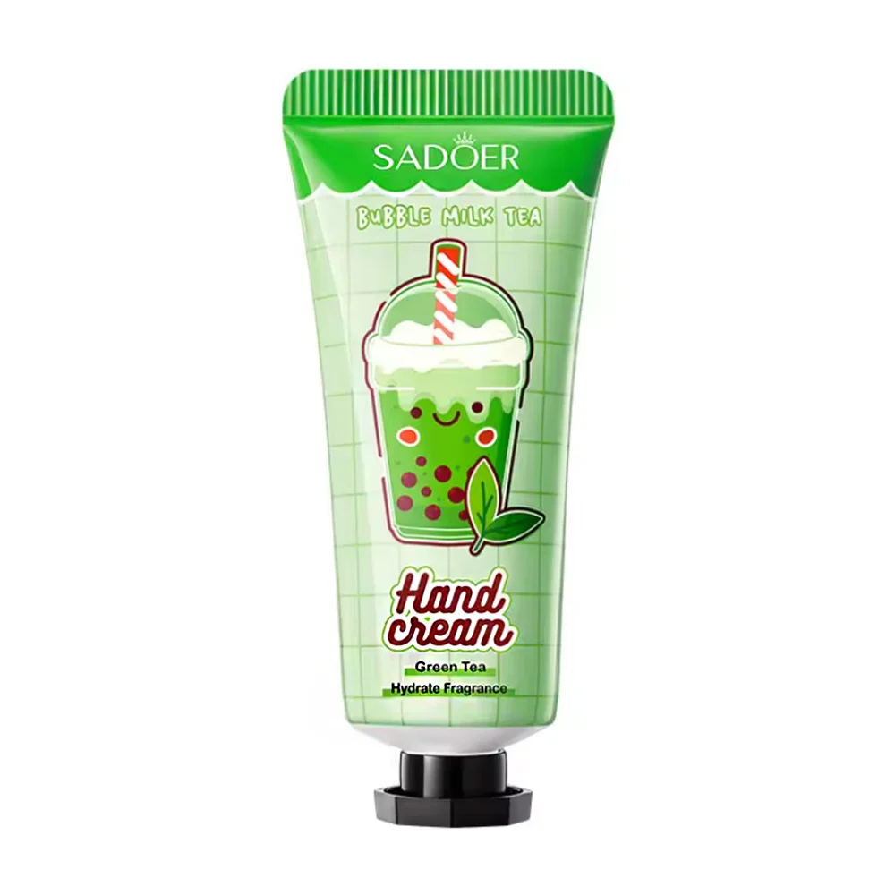 Mini crema hidratante sadoer con extracto de bubble tea para manos, 2…