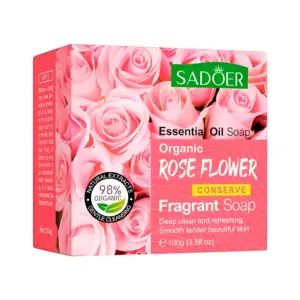 Jabón corporal sadoer con extracto de rosas, 100g / rose flower / c662