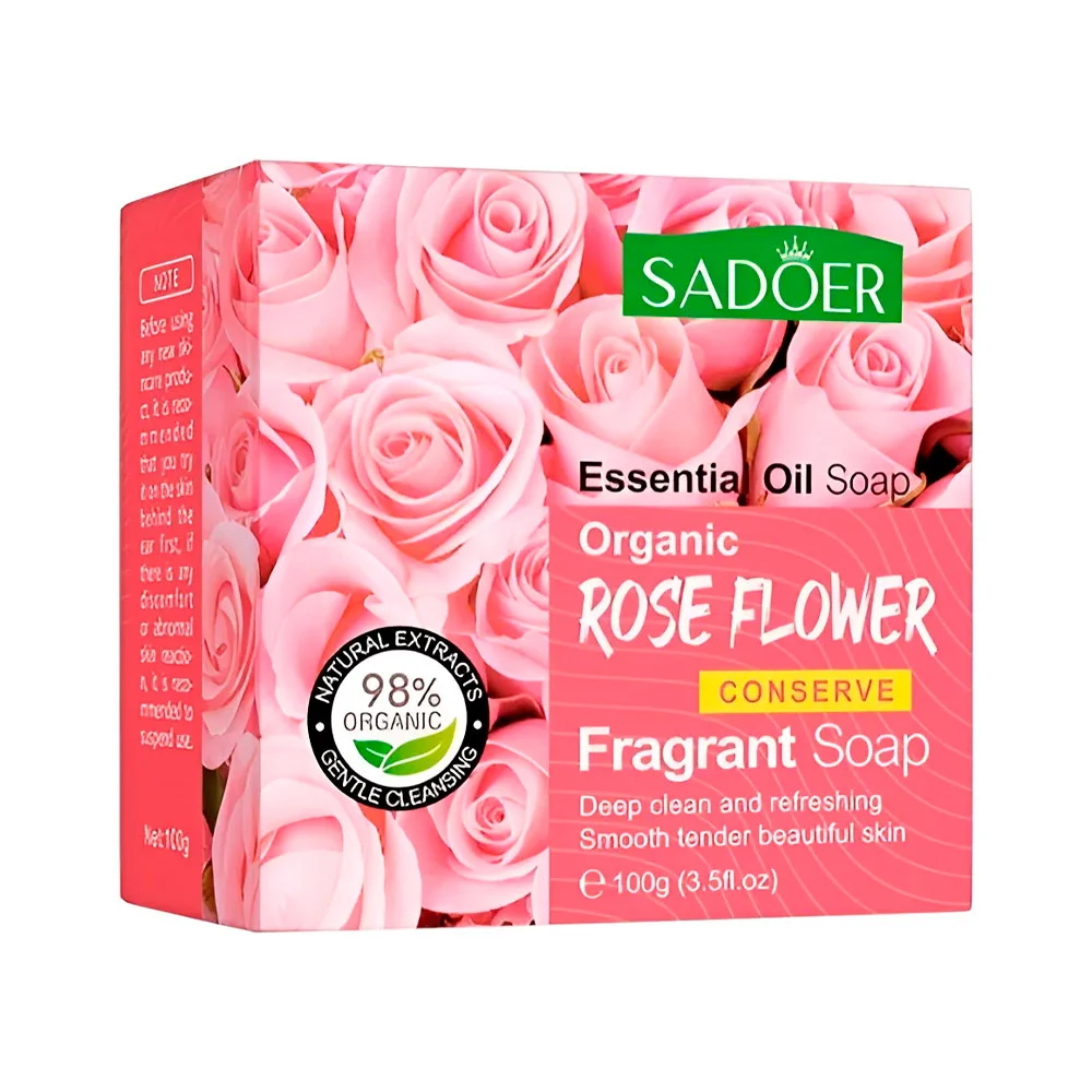 Jabón corporal sadoer con extracto de rosas, 100g / rose flower / c662