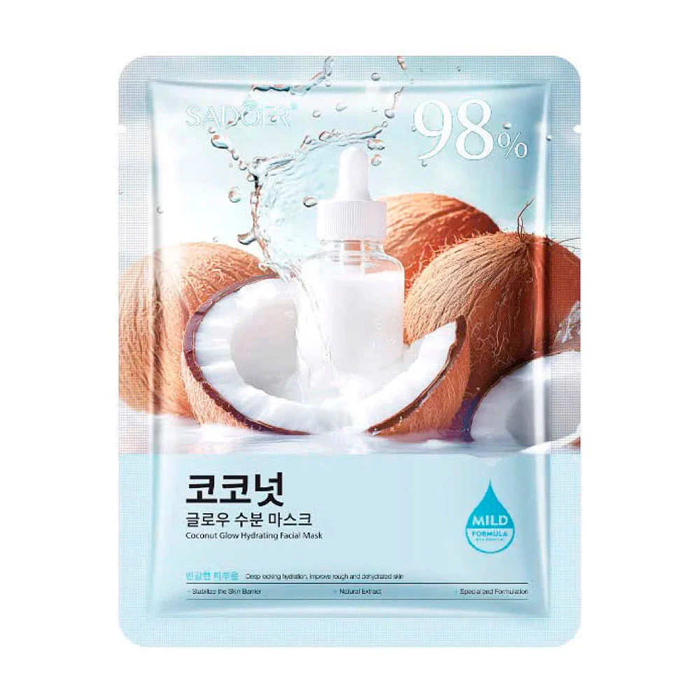 Mascarilla facial hidratante con extracto de coco para mejorar la pie…