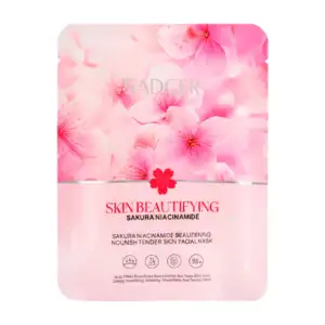 Mascarilla facial con flor de cerezo y niacinamida para una piel más …