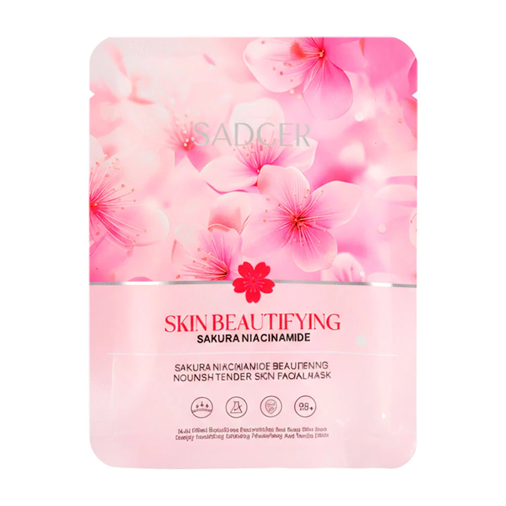 Mascarilla facial con flor de cerezo y niacinamida para una piel más …