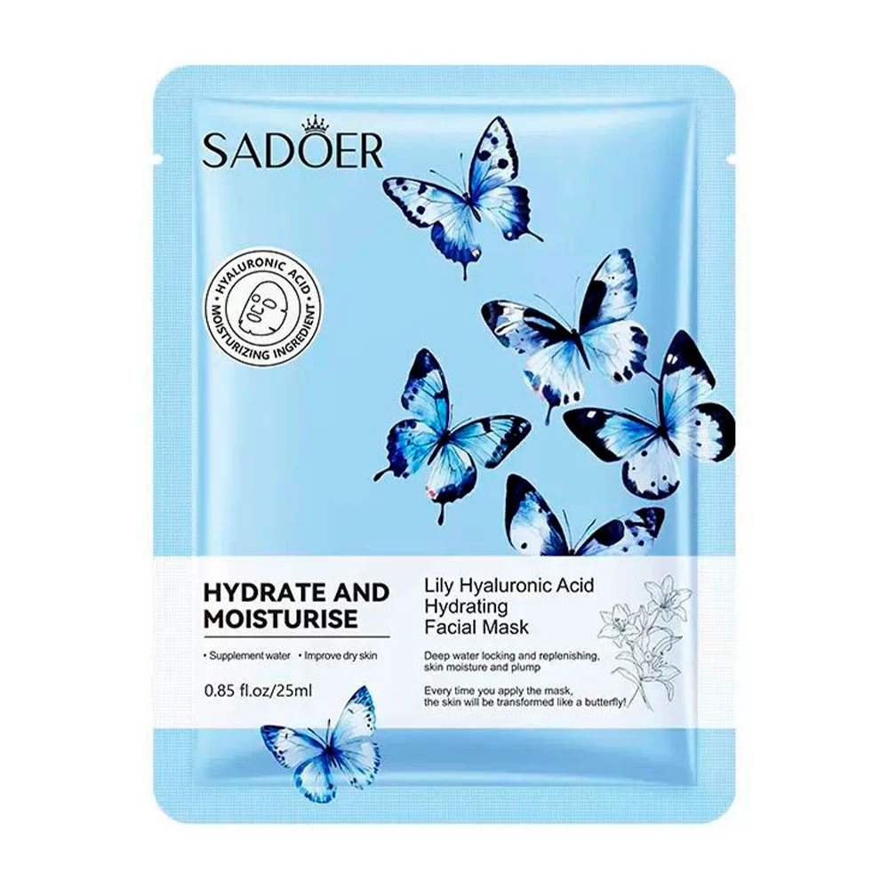 Mascarilla facial hidratante con ácido hialurónico y lilis para piel …