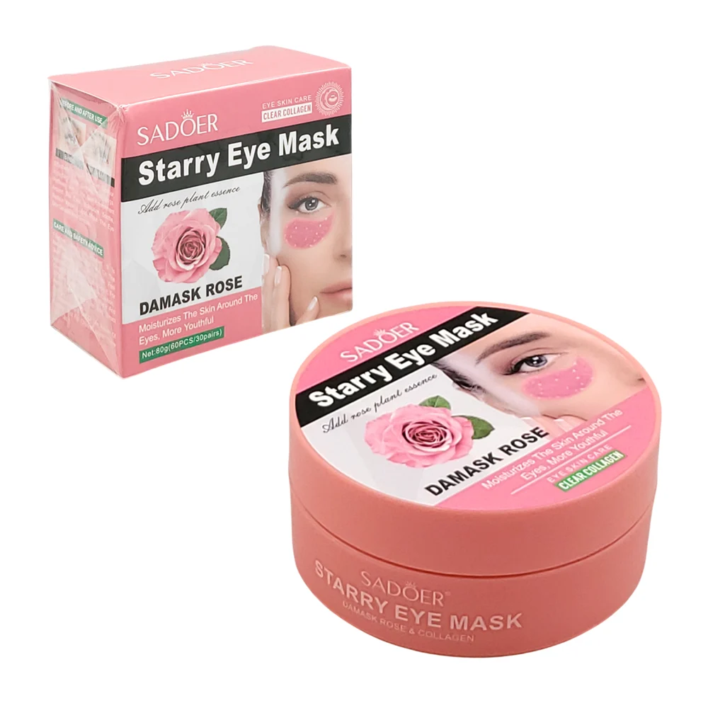 Caja con 30 pares de mascarillas para los ojos con extracto de rosas,…
