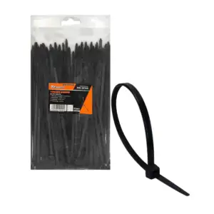 Paquete con 100 cinchos de plástico negros fumetax de 20 cm y 4.5mm /…