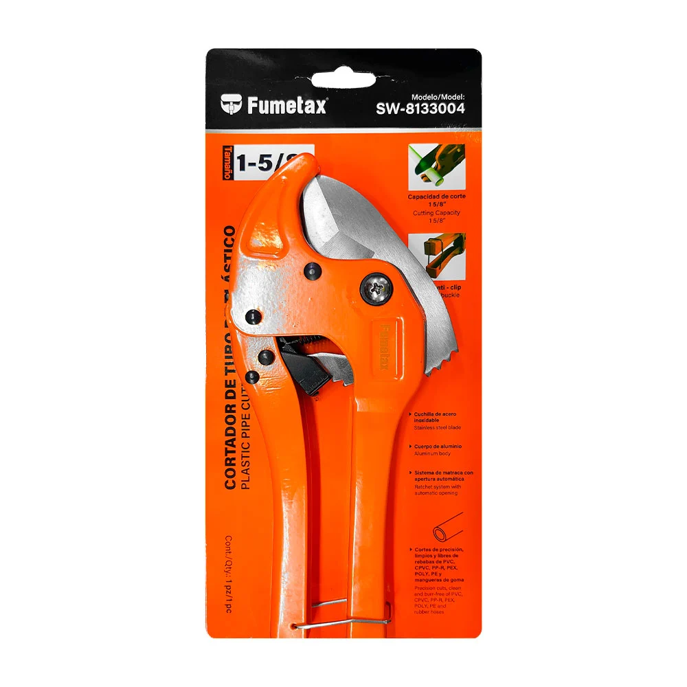 Cortador de tubo de plástico pvc hasta 1-5/8 pulgadas / fumetax / sw-…