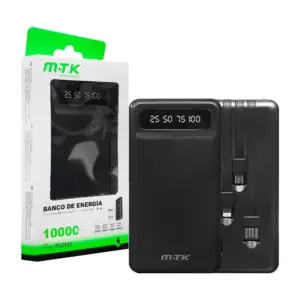 Powerbank con indicador led, mini lámpara, cable usb, v8, tipo c, y l…