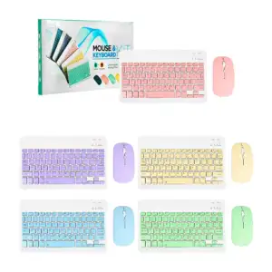 Combo teclado y mouse inalámbrico, 10in recargable, variedad de color…