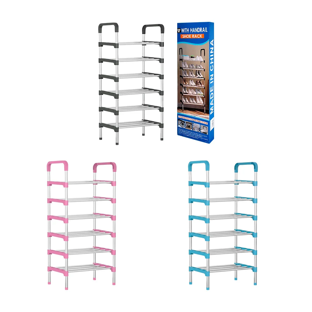 Organizador zapatero shoe rack multifuncional armable de 6 niveles, v…