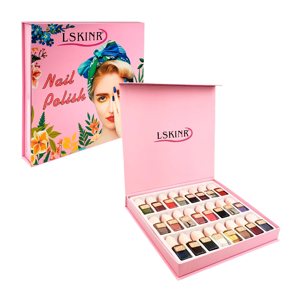 Paquete con 24 mini esmaltes de tapa rosa variedad de colores y termi…