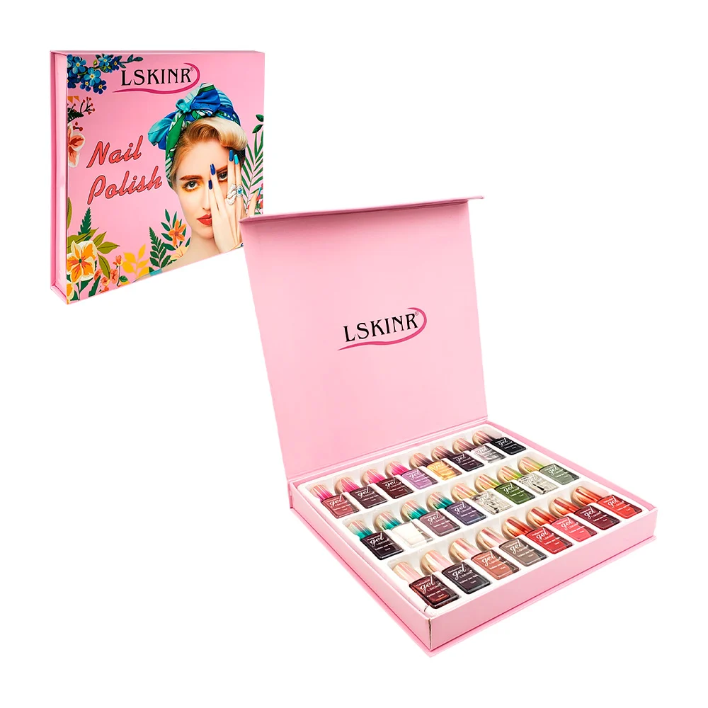 Paquete con 24 esmaltes tapa metálica bicolor variedad de colores y t…