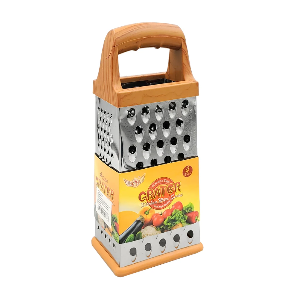 Rallador manual metálico con agarradera de plástico + 4 tipos de rall…