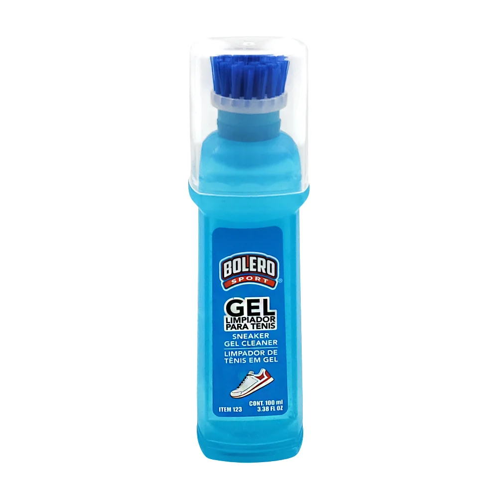 Gel limpiador para tenis, bolero + cepillo de cerdas resistentes ergo…
