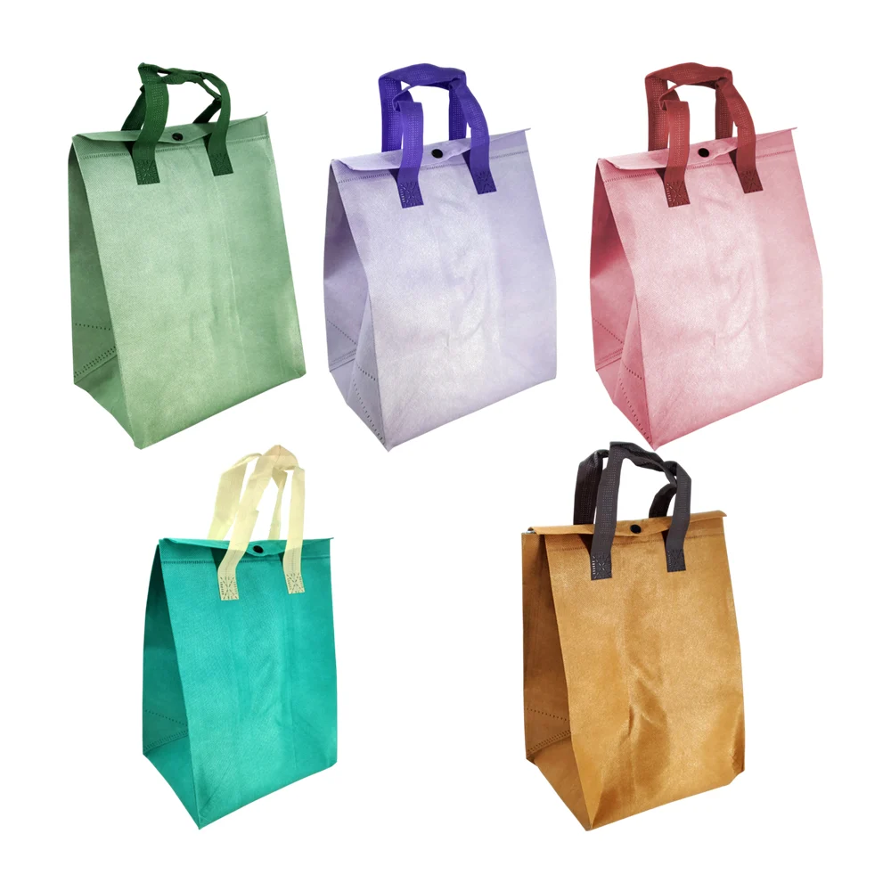 Bolsa de tela mulifuncional con broche y asa, 23x23x12cm, variedad de…