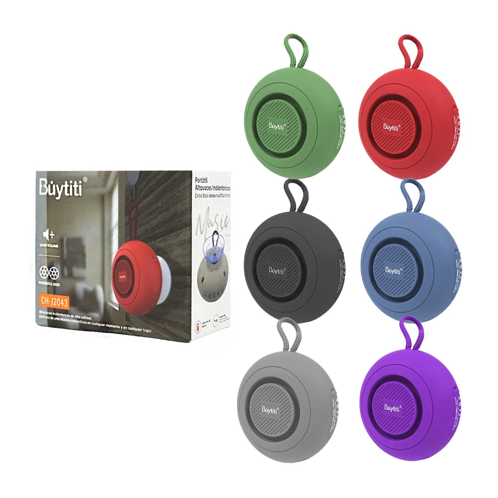 Bocina bluetooth buytiti con puerto usb-tf y ventosa, variedad de col…