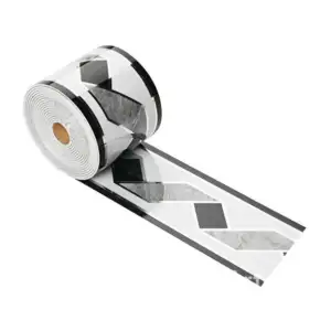 1pz papel en rollo cenefa con 10cm de ancho room decor con diseño mod…