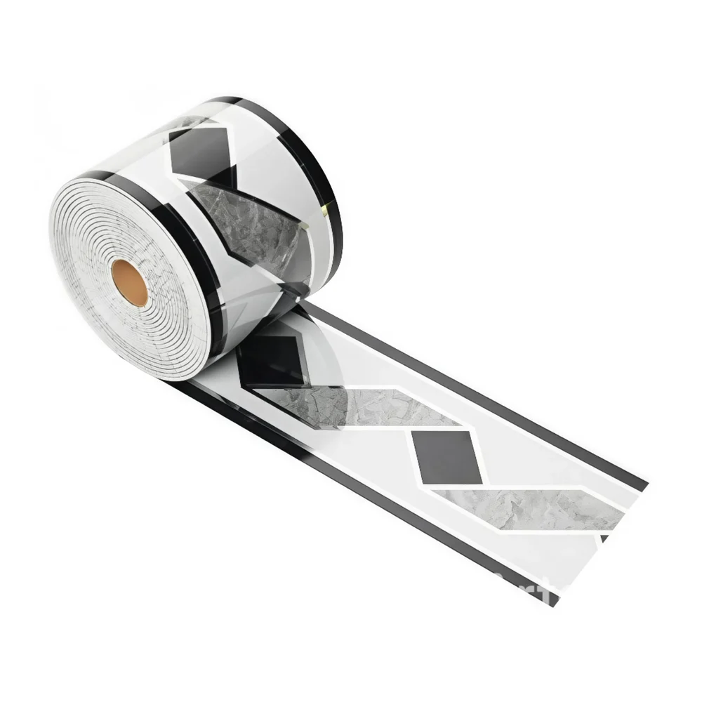 1pz papel en rollo cenefa con 10cm de ancho room decor con diseño mod…