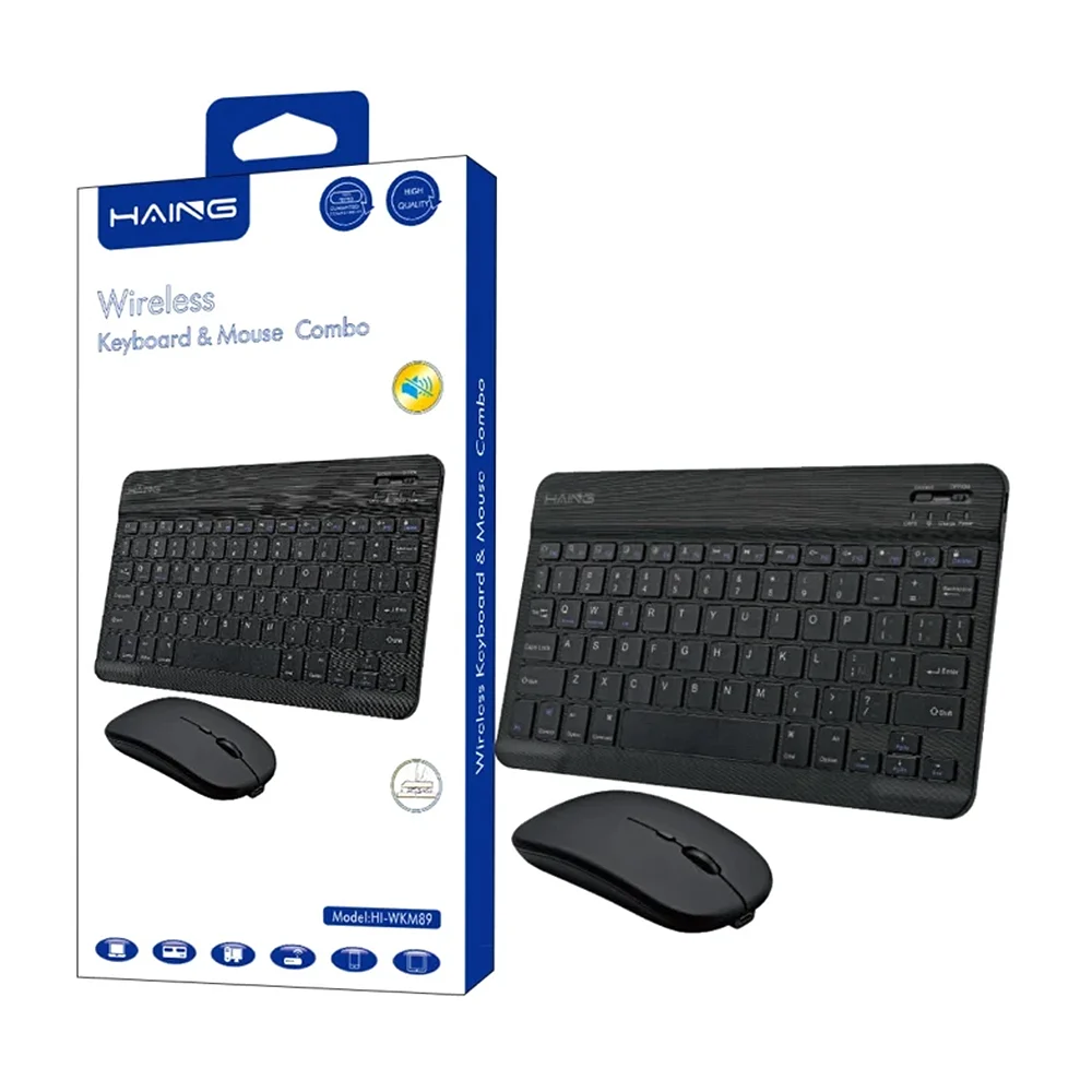Combo mouse y teclado inalámbrico para múltiples dispositivos, haing,…