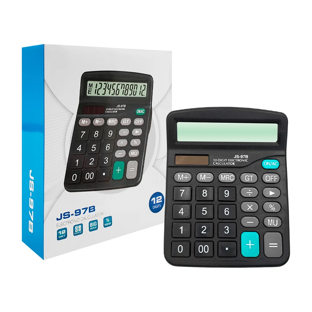 Calculadora electrónica con 12 dígitos, variedad de funciones y panta…