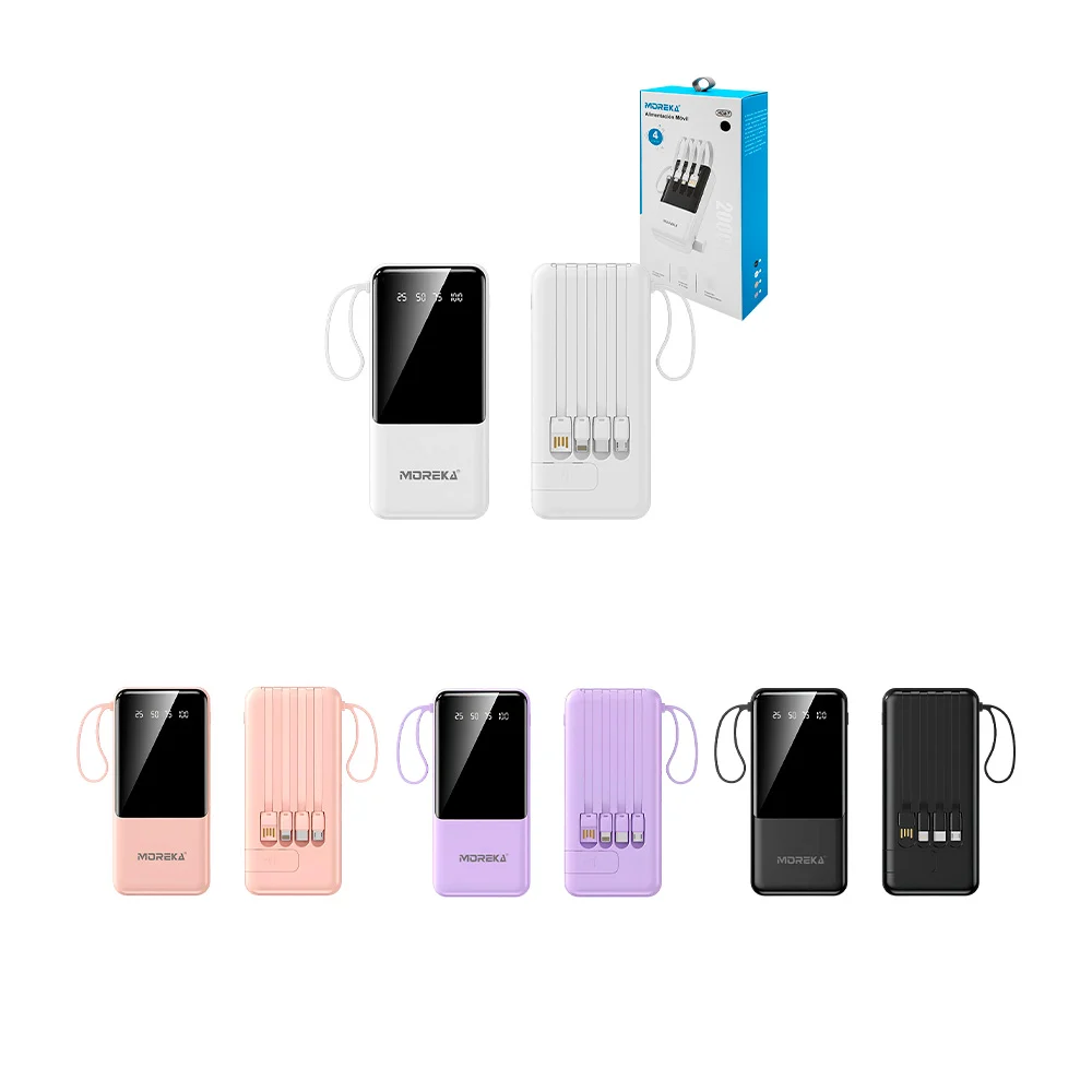 Power bank de 20000mah, salida v8, tipo-c, usb-a, lightning y múltipl…