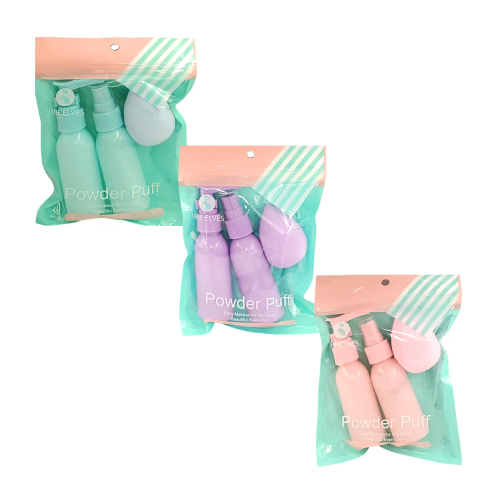 Paquete con atomizador, dispensador y esponja para maquillaje, varied…
