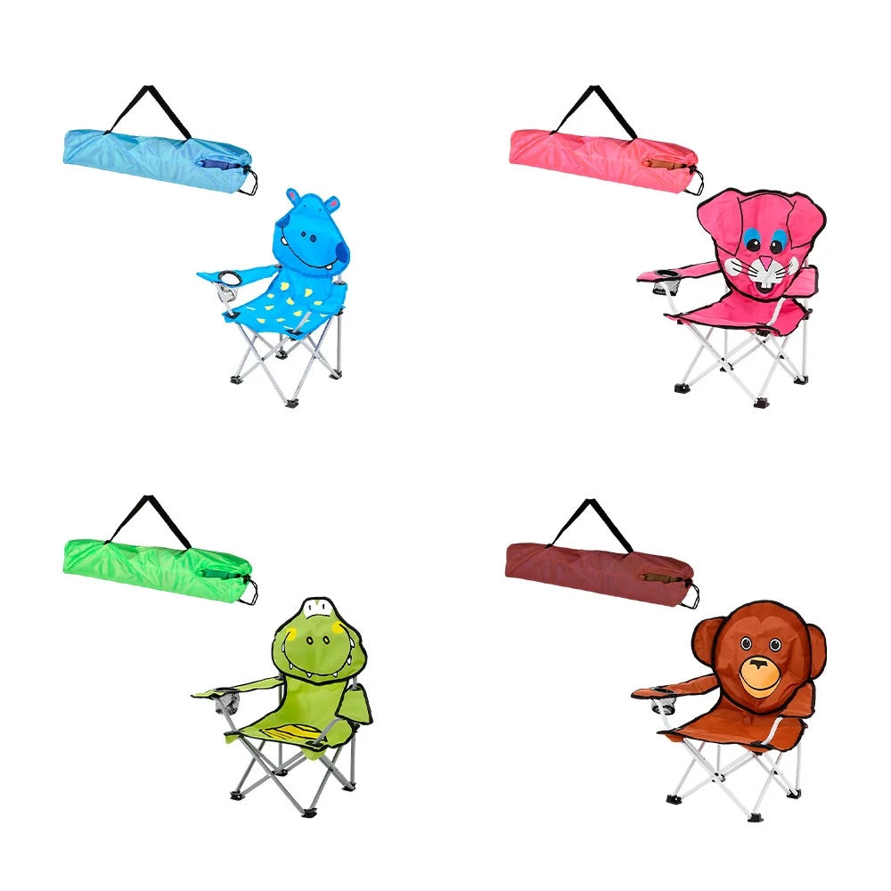 Silla plegable infantil con portavasos y diseño de animales + funda, …