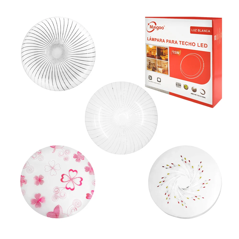 Lámpara de techo, 15w con luz blanca, redonda con diseño compacto, va…