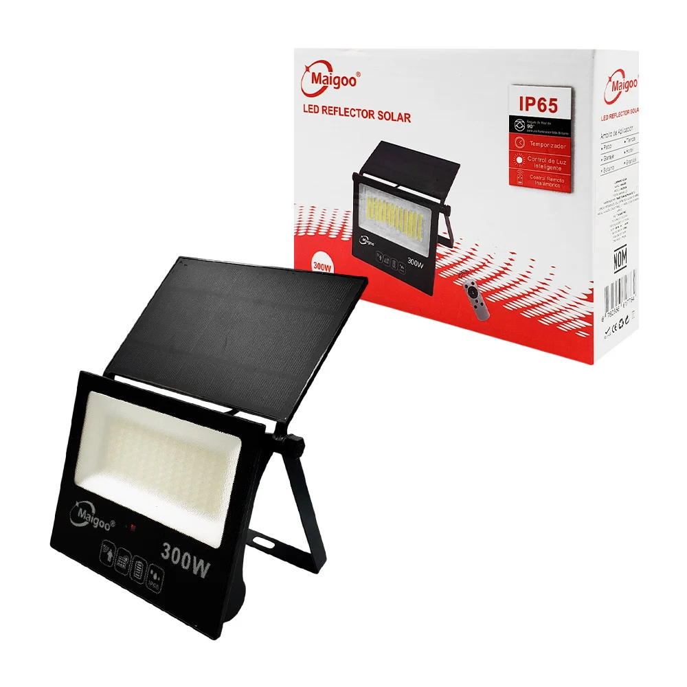 Lámpara reflector de uso rudo + panel solar, 300w de potencia ip65 / …