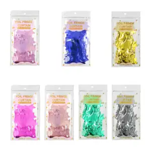 1pz Cortina decorativa para fiesta con diseño de estrella y efecto me…