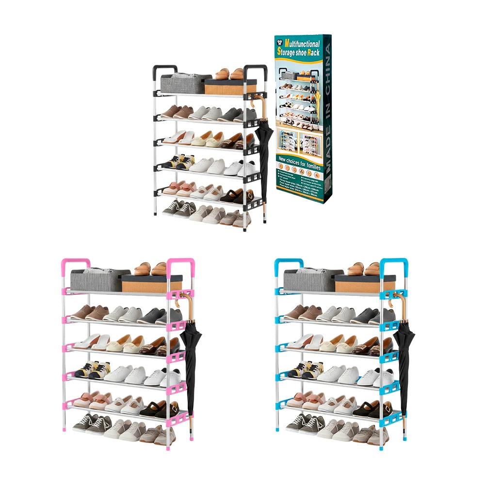 Organizador zapatero metálico armable multifuncional de 5 niveles, 55…