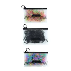 Bolsa con 100 ligas elásticas para el cabello, variedad de colores / …