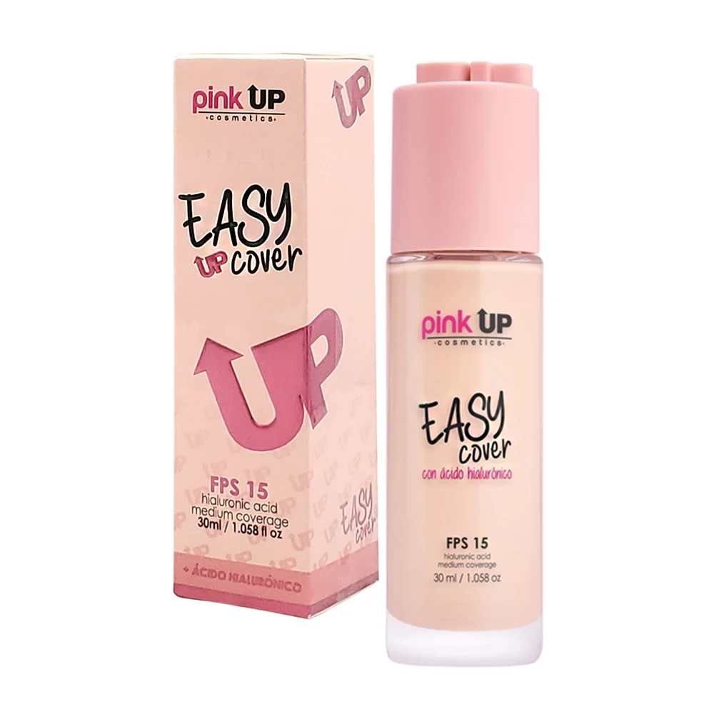 Base de maquillaje pink up con fps 15, cobertura media, tono 100, 30g…