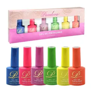 Set pandora con 6 esmalte para uñas de 10ml en tonos neón, variedad d…