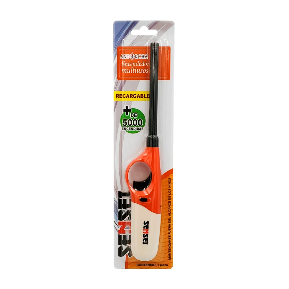 Encendedor sensei tipo antorcha recargable multiusos, variedad de col…