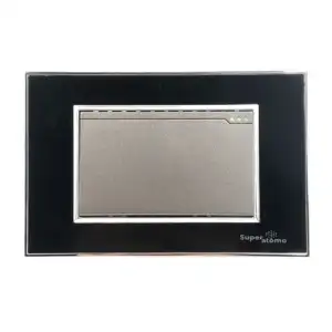 Placa en color negro estilo minimalista sencillo con 1 apagador / sa1…