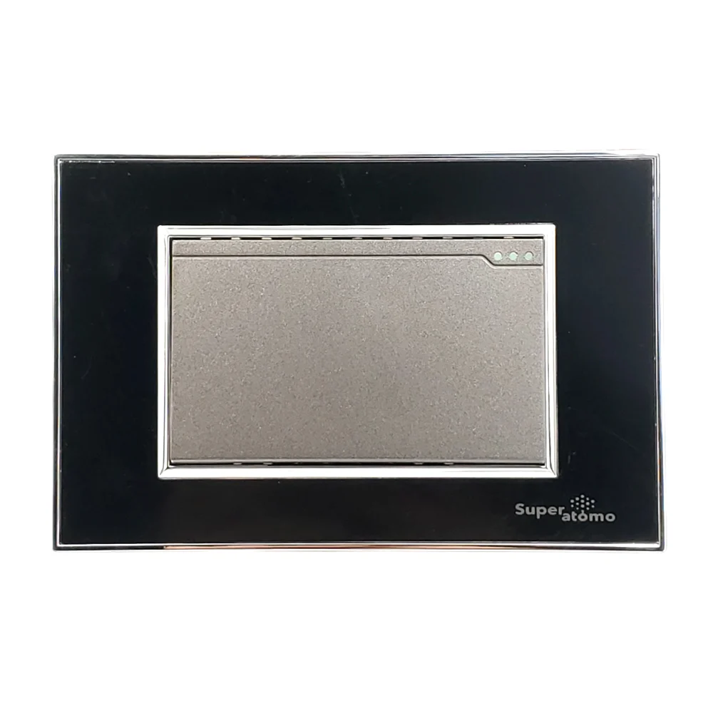 Placa en color negro estilo minimalista sencillo con 1 apagador / sa1…