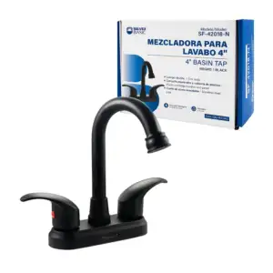 Mezcladora para lavabo solvex en color negro de 4 pulgadas con cuerpo…