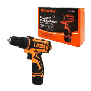 Taladro eléctrico, inalámbrico, para brocas de 3 a 8 in + luz led y a…