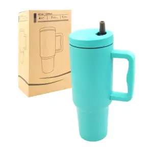 Vaso tipo termo de acero inoxidable, con agarradera y popote oculto, …