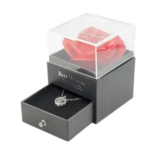 Estuche alhajero con rosa encapsulada + accesorio, variedad de colore…