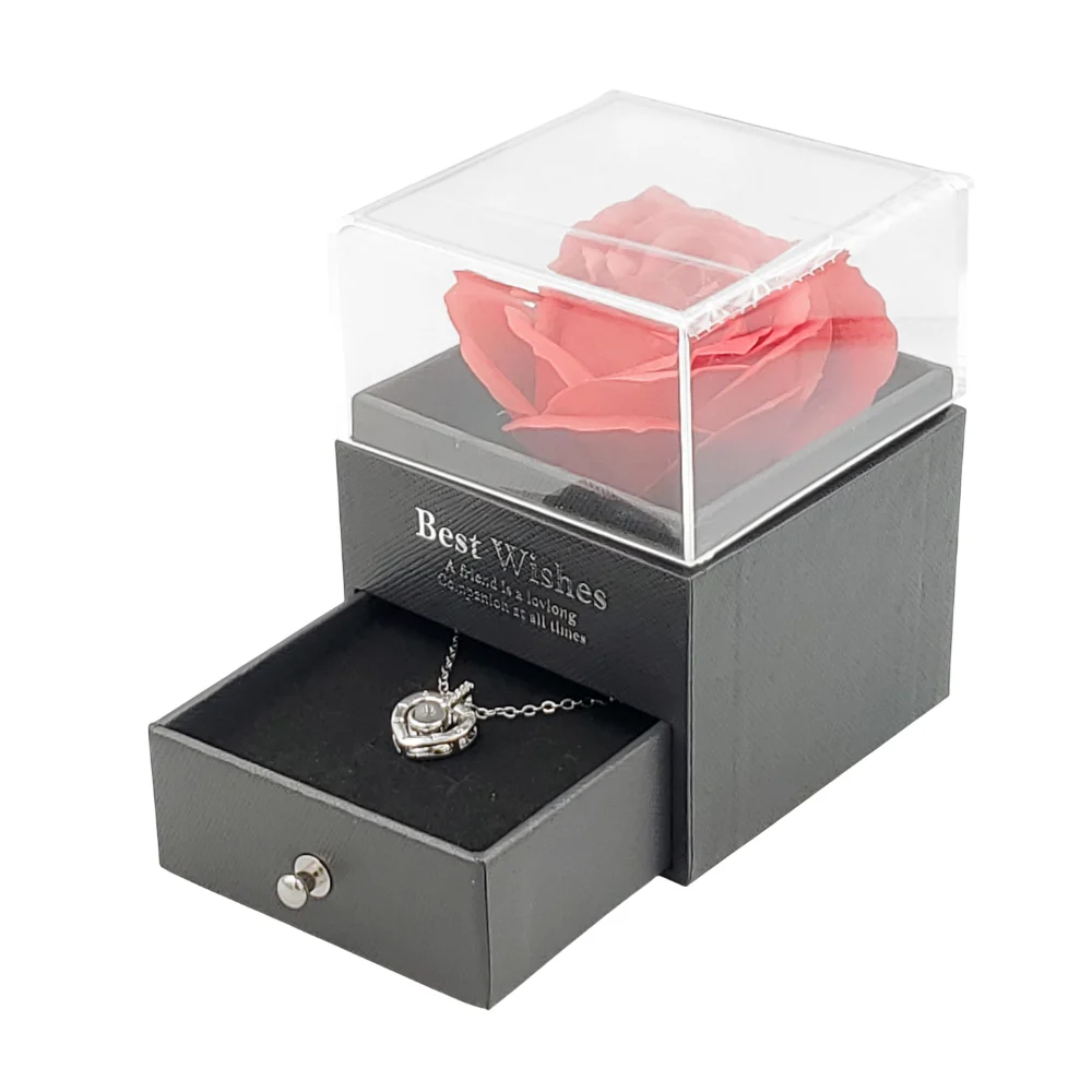 Estuche alhajero con rosa encapsulada + accesorio, variedad de colore…