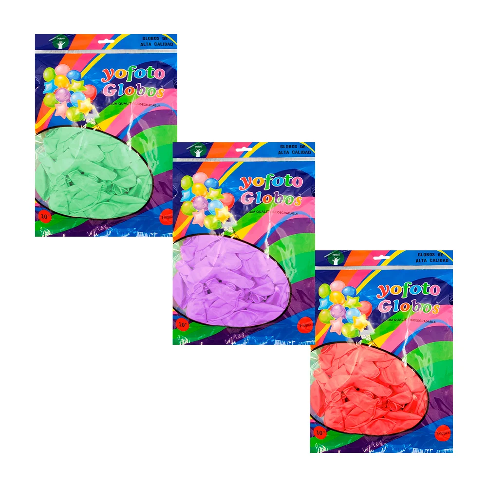 Paquete con 100 globos de latex r28 de 10 pulgadas, variedad de color…