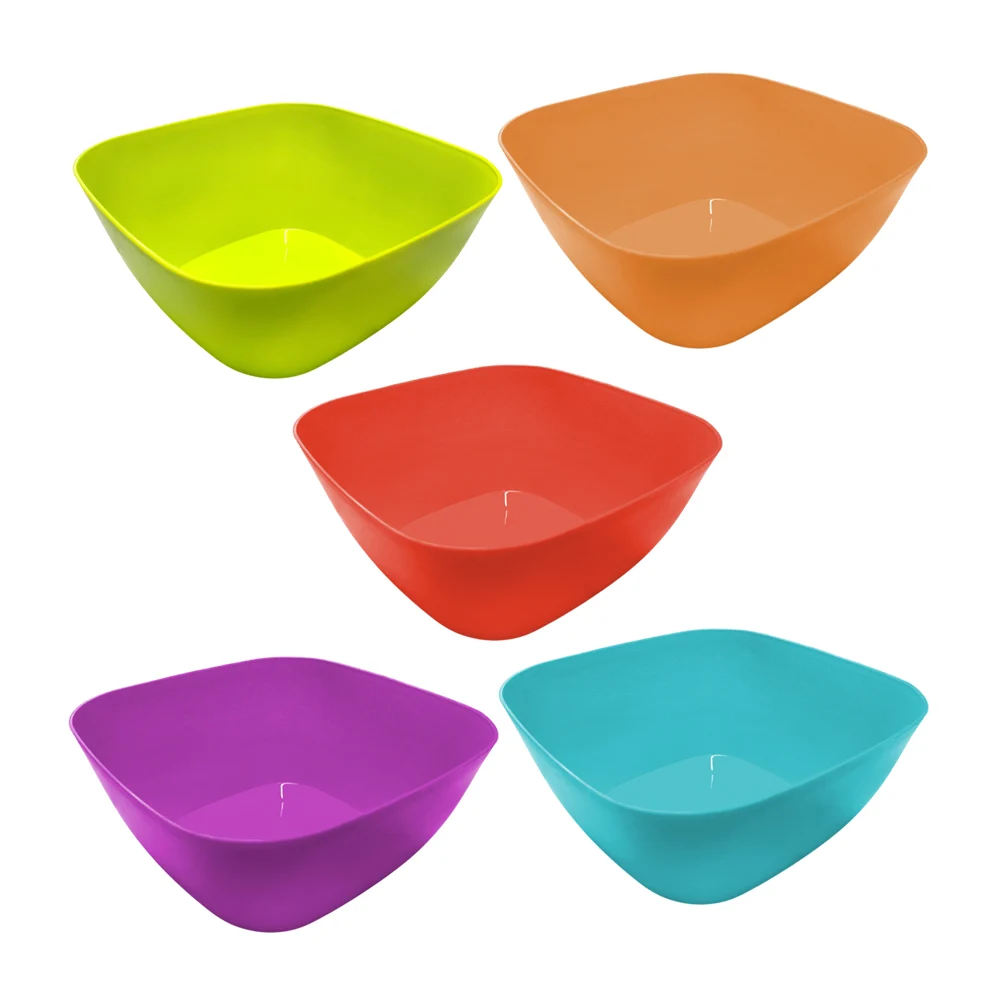 Plato - bowl ensaladera, cuadrado grande, variedad de colores