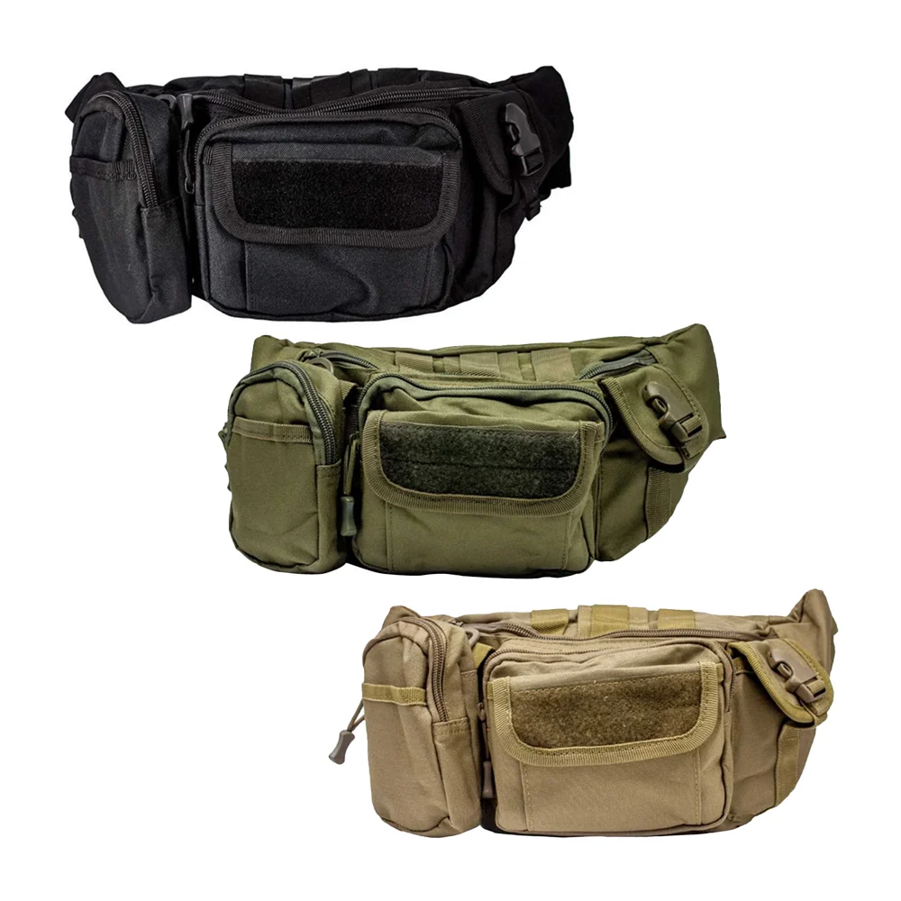 Cangurera táctica militar de 4 compartimentos con velcro, variedad de…