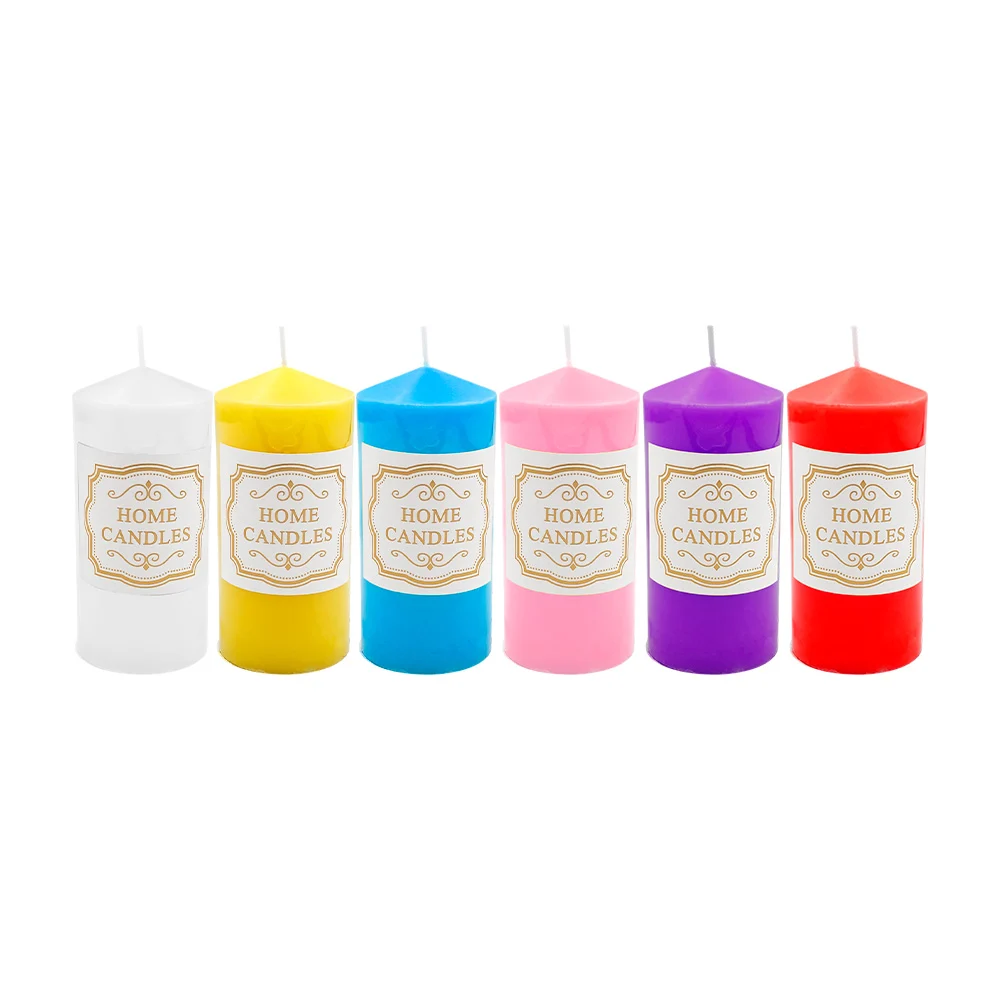 1pz vela de cera aromática, 10cm, variedad de aromas y colores / 11178